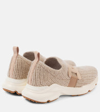 Tod's Leather-trimmed knit sneakers