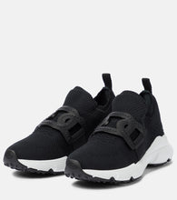Tod's Leather-trimmed knit sneakers