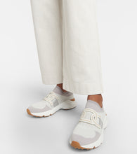 Tod's Leather-trimmed knit sneakers