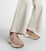 Tod's Leather-trimmed knit sneakers