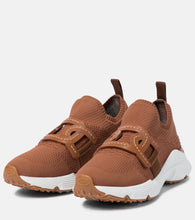 Tod's Leather-trimmed knit sneakers