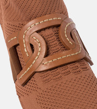 Tod's Leather-trimmed knit sneakers