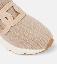 Tod's Leather-trimmed knit sneakers