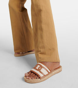 Tod's Leather-trimmed sandals