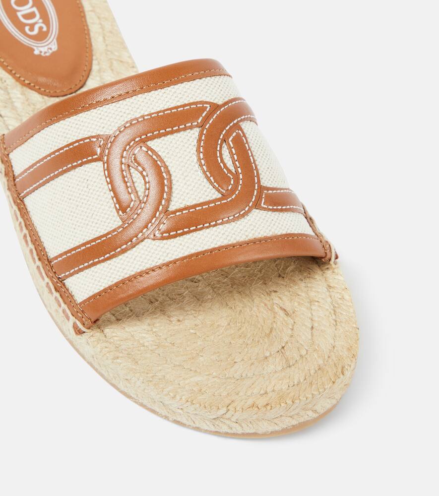 Tod's Leather-trimmed sandals