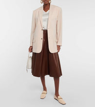 Tod's Leather-trimmed wool blazer
