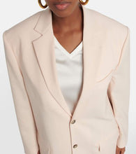 Tod's Leather-trimmed wool blazer