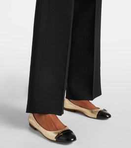 Tod's Metallic leather ballet flats