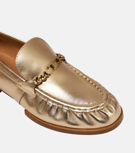Tod's Metallic leather loafers