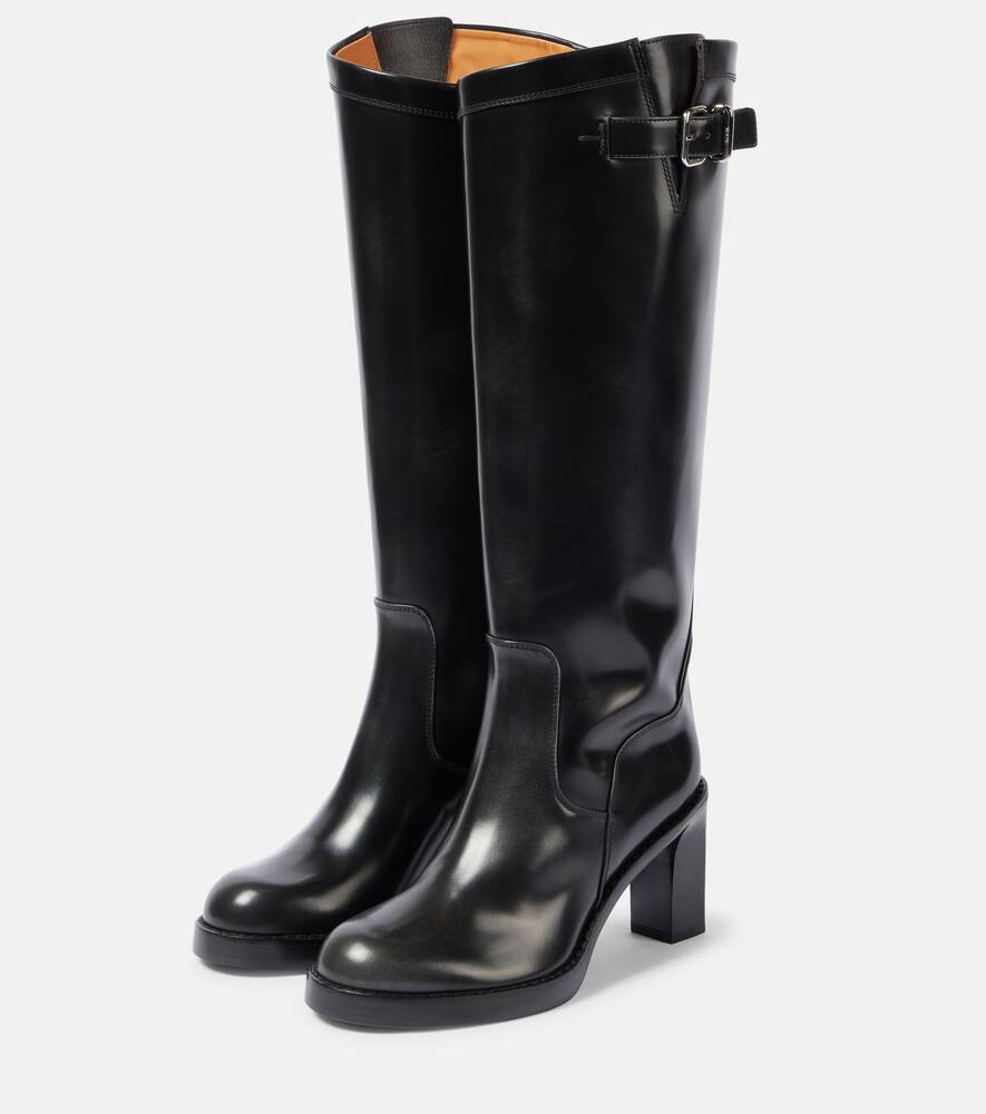 Tod's Polished leather knee-high boots