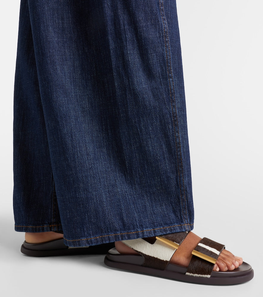 Tod's Printed calf hair sandals