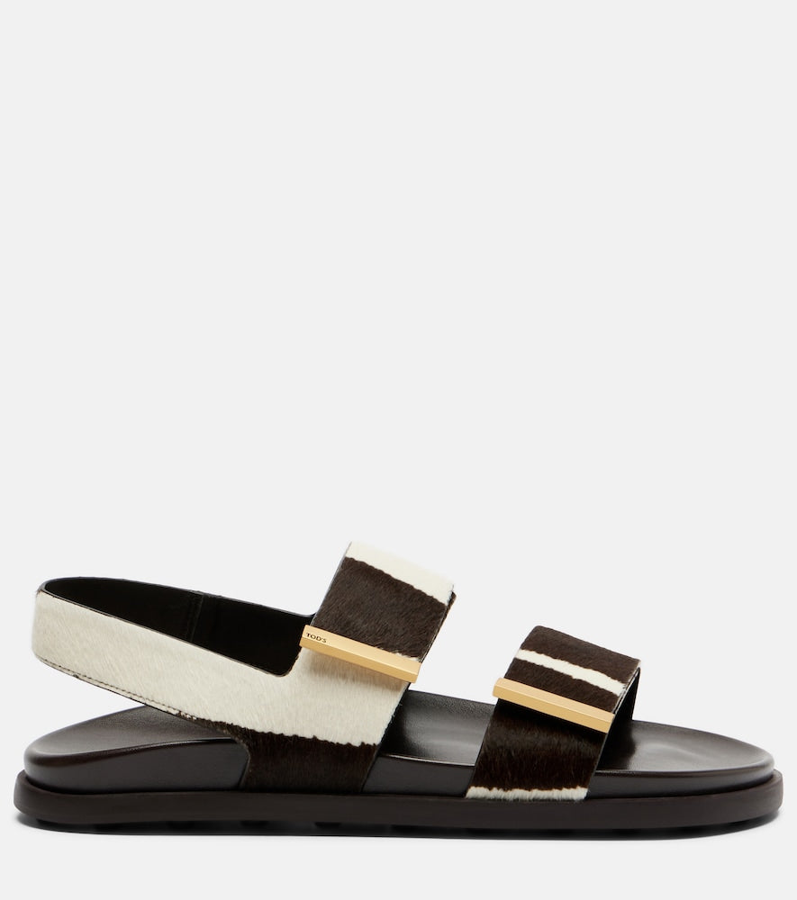 Tod's Printed calf hair sandals