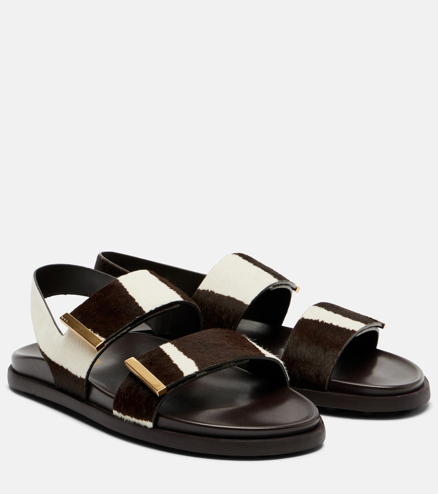 Tod's Printed calf hair sandals