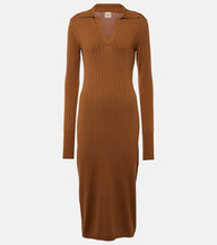 Tod's Ribbed-knit silk and cotton polo dress. Tod's 罗纹针织真丝棉质 Polo 连衣裙