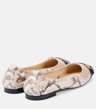 Tod's Snake-effect leather ballet flats