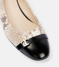 Tod's Snake-effect leather ballet flats