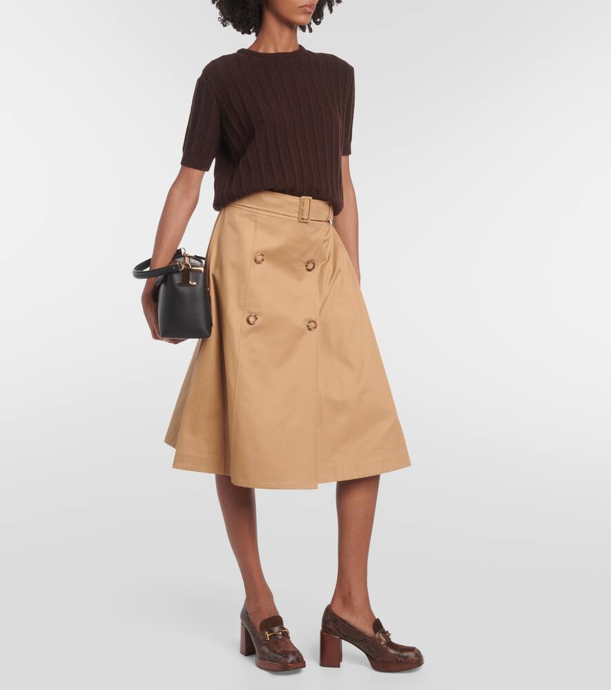 Tod's Snake-effect leather loafer pumps