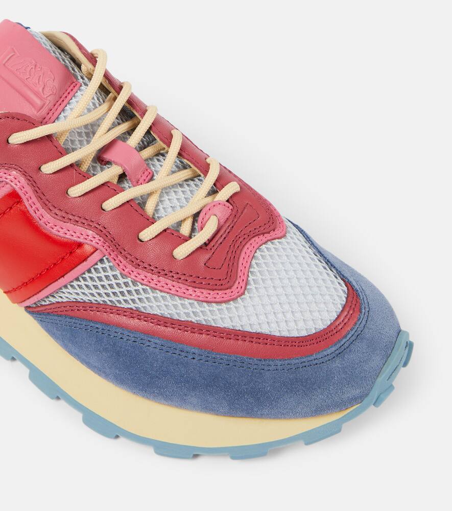 Tod's Suede and leather-trimmed sneakers