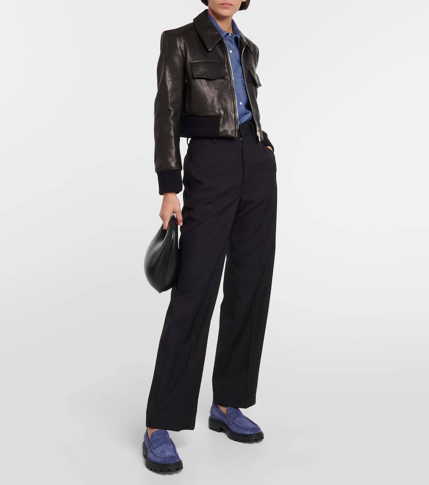 Tod's Suede platform penny loafers