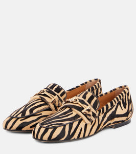 Tod's T Ring printed calf hair loafers