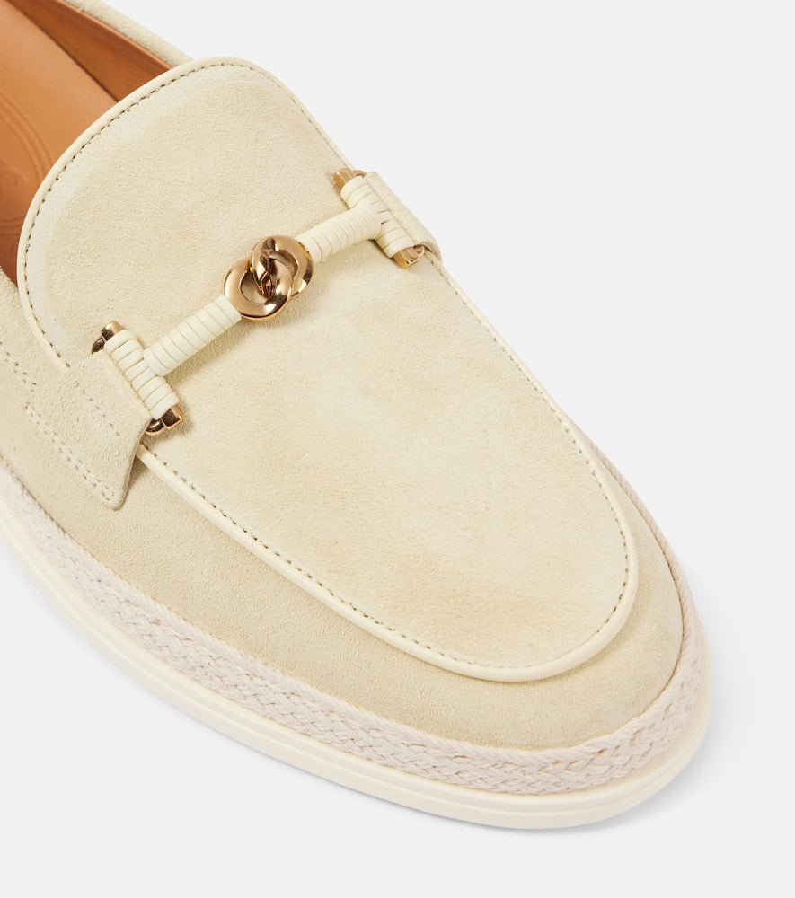 Tod's T Ring suede driving shoes