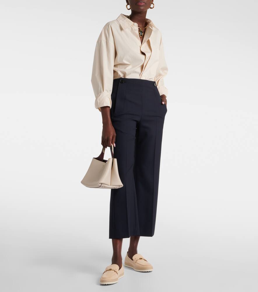 Tod's T Ring suede loafers