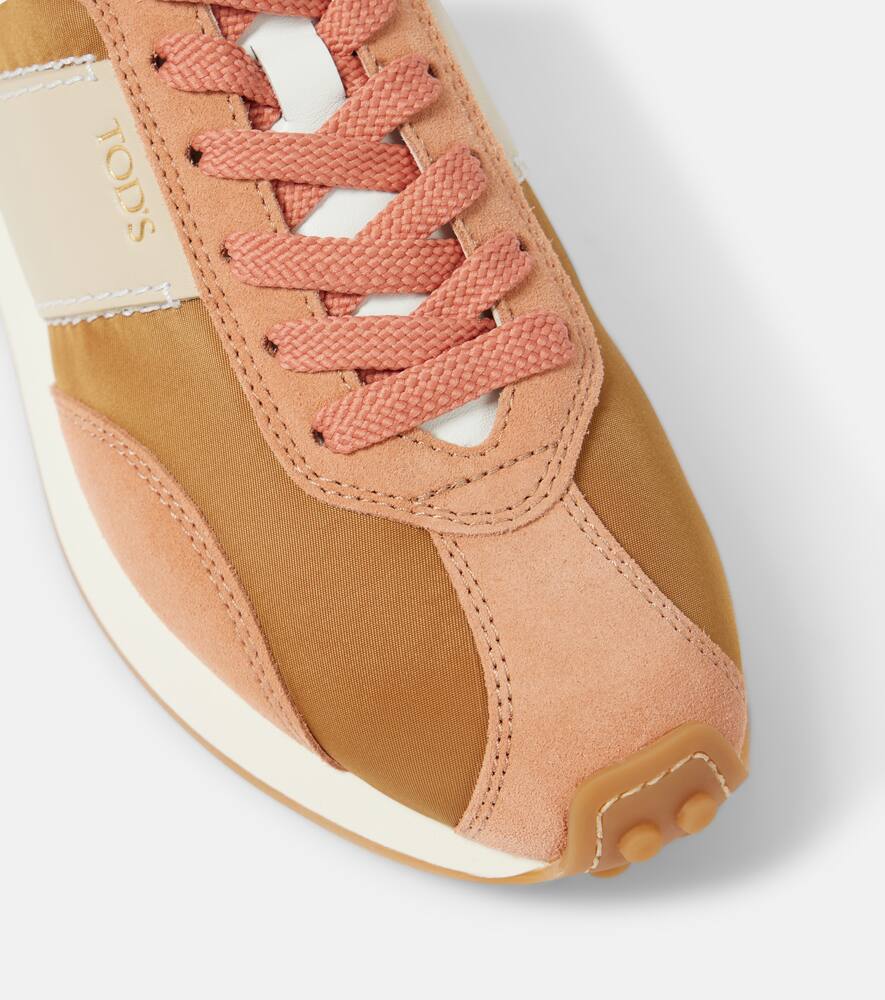 Tod's T Vintage suede and technical sneakers
