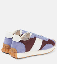 Tod's T Vintage suede-trimmed sneakers