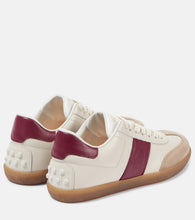 Tod's Tod's Tabs suede-trimmed leather sneakers