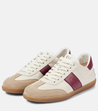 Tod's Tod's Tabs suede-trimmed leather sneakers