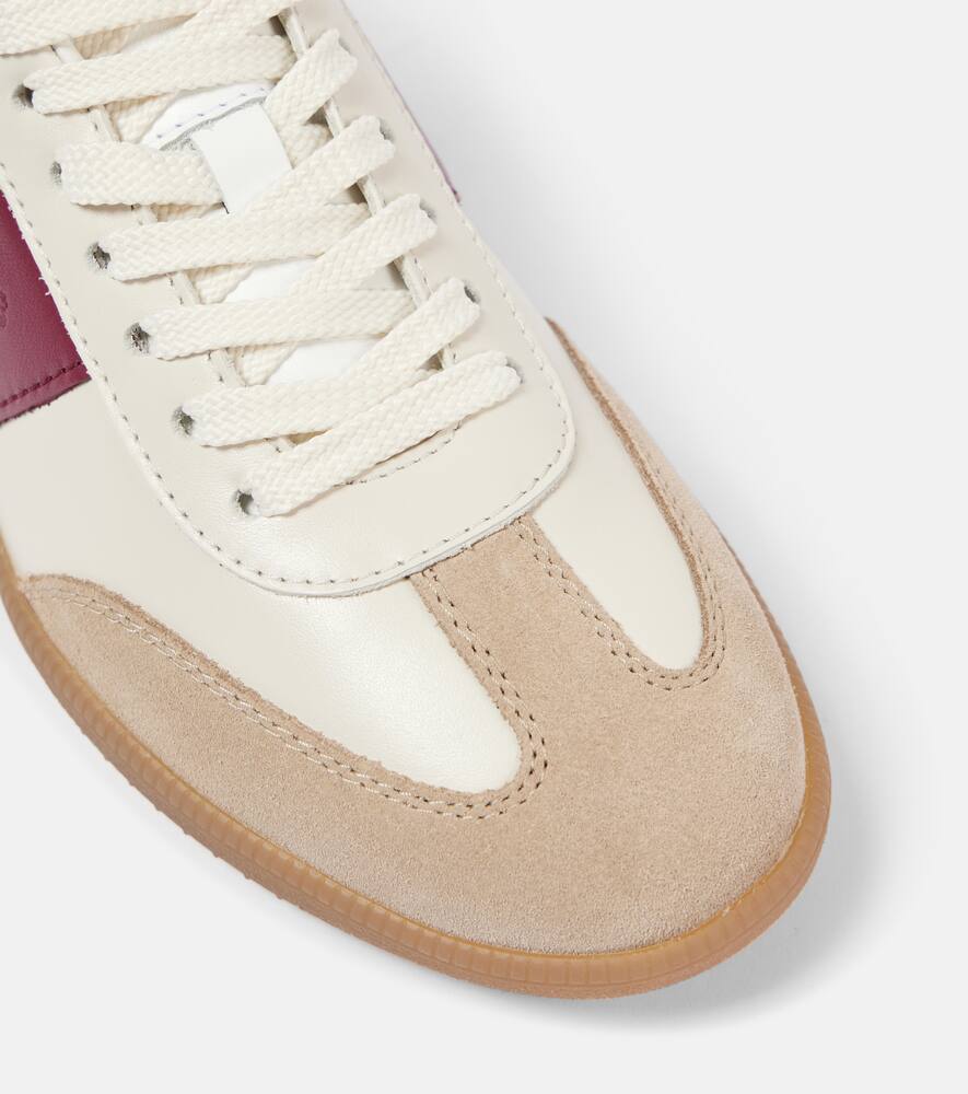 Tod's Tod's Tabs suede-trimmed leather sneakers