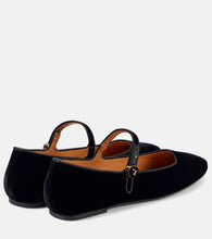 Tod's Velvet Mary Jane flats
