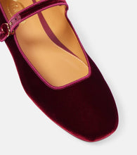 Tod's Velvet Mary Jane flats