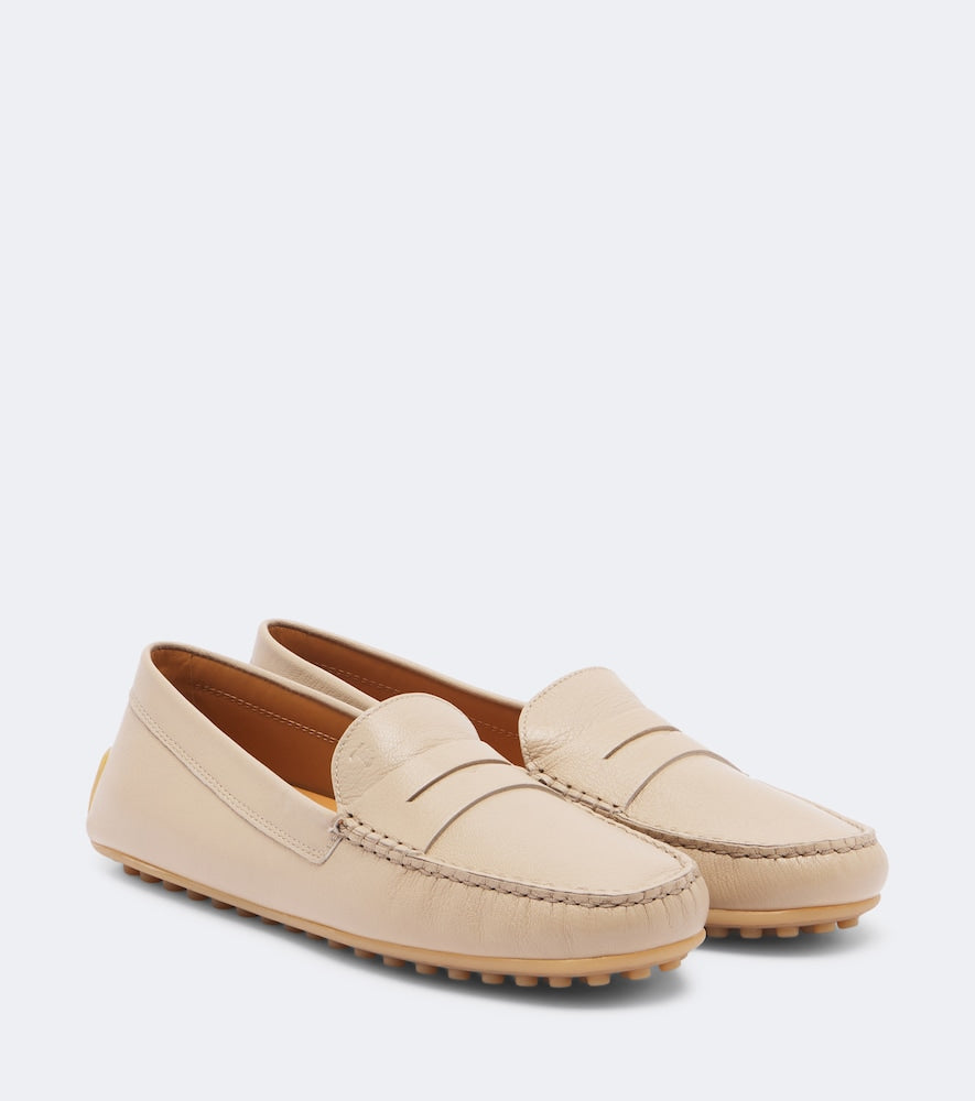Tod's Gommino  leather driving shoes in Beige - Loafers