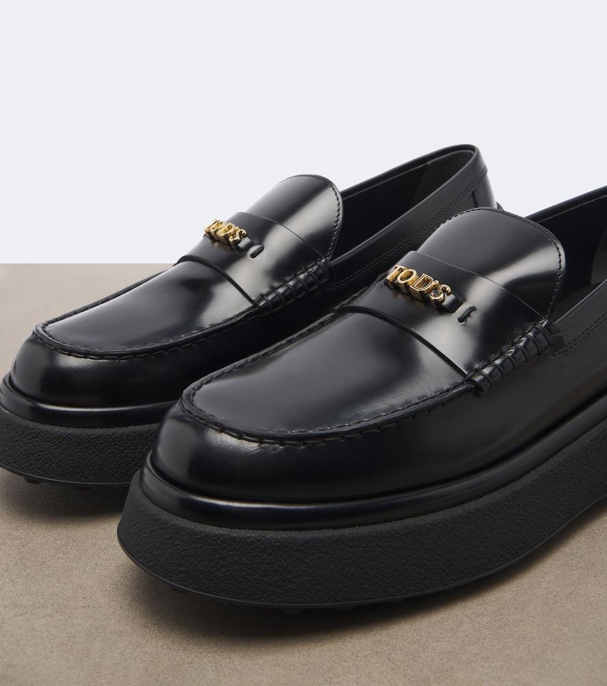 Tod's Leather platform loafers - Black Loafers