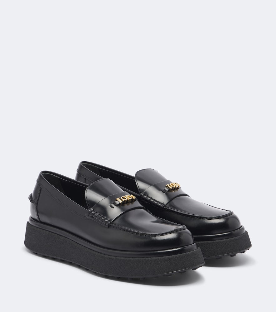 Tod's Leather platform loafers - Black Loafers
