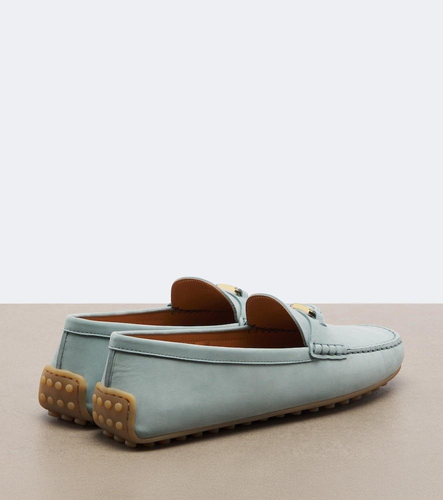 Tod's T-Timeless leather driving shoes - Blue Loafers