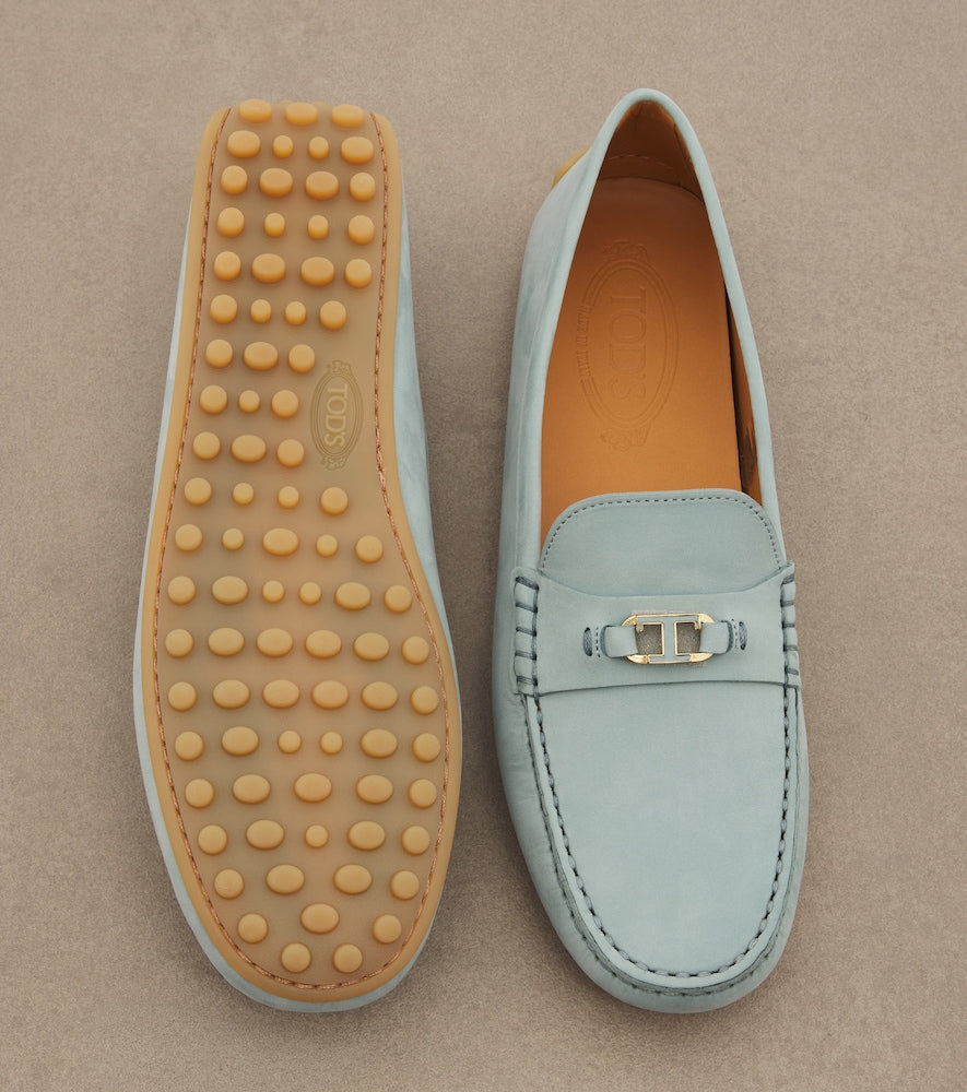Tod's T-Timeless leather driving shoes - Blue Loafers