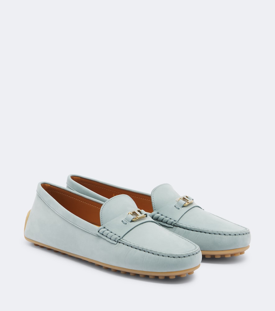 Tod's T-Timeless leather driving shoes - Blue Loafers