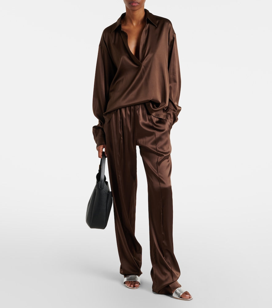 Tom Ford 55 metallic leather mules
