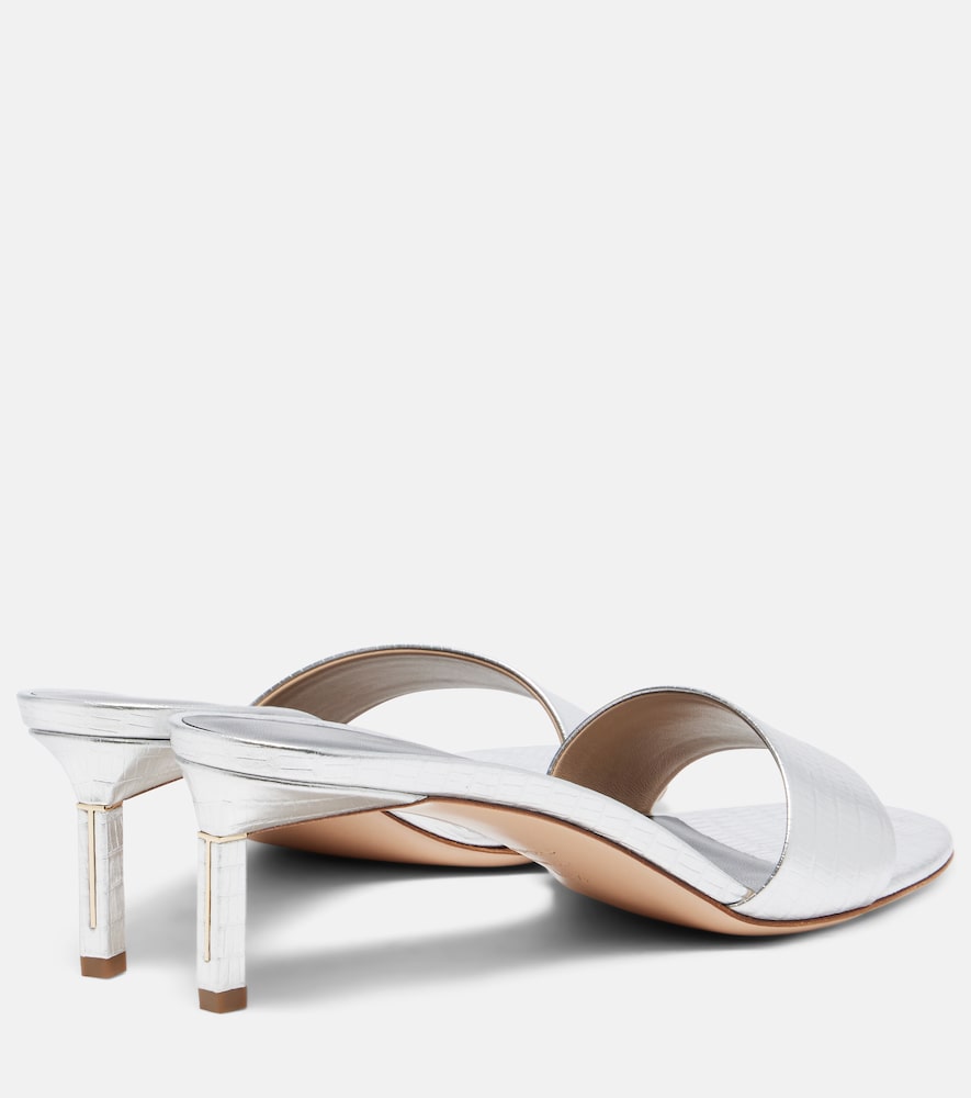 Tom Ford 55 metallic leather mules