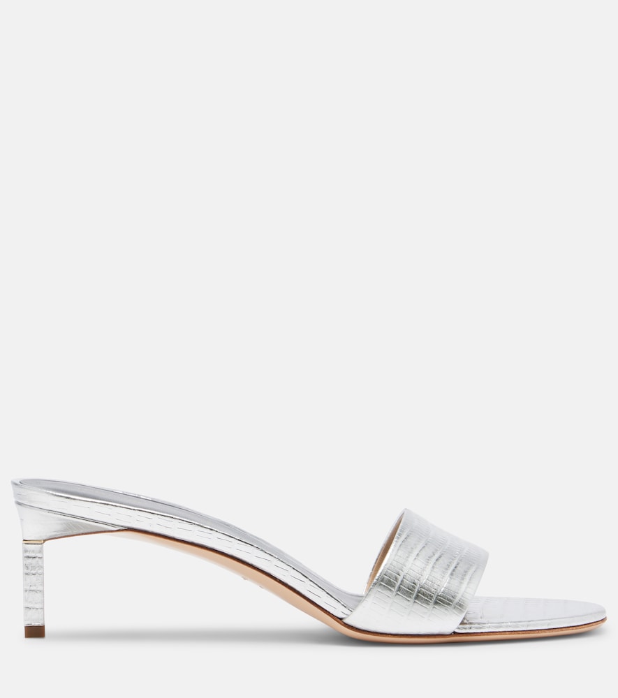 Tom Ford 55 metallic leather mules