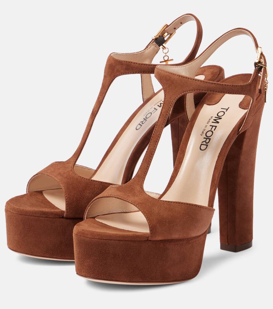 Tom Ford Angelina 130 suede platform sandals