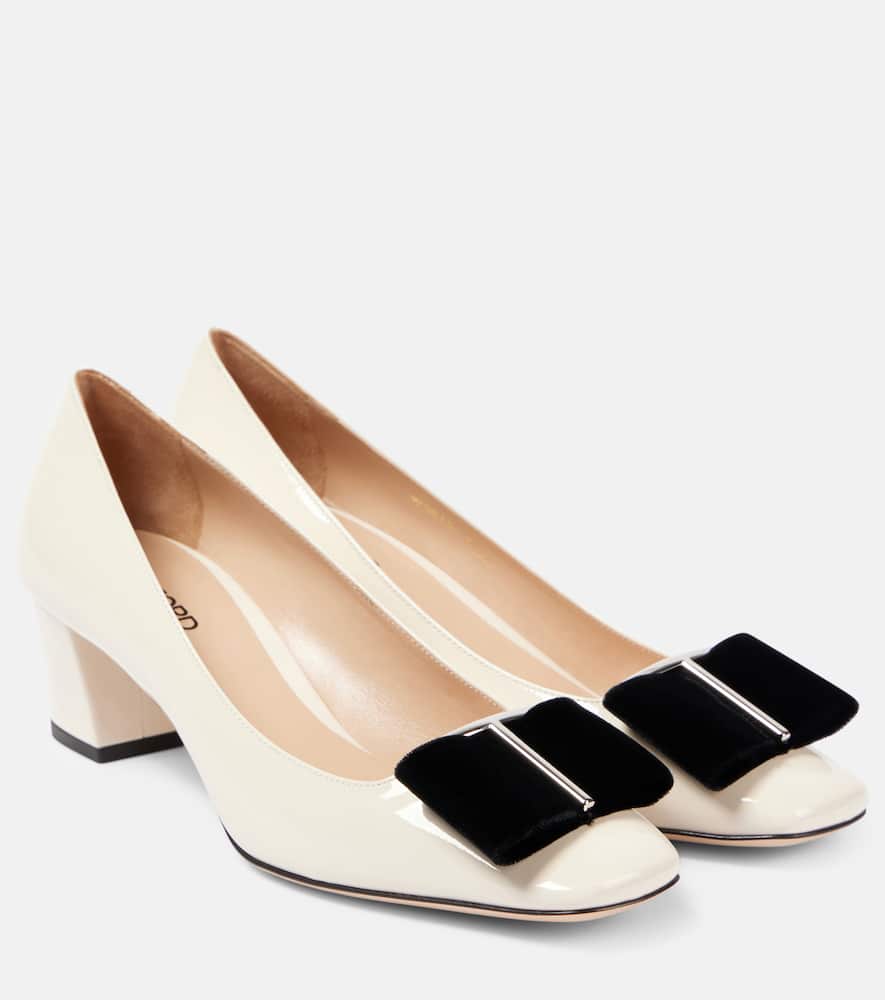 Tom Ford Audrey 55 bow-detail patent leather pumps