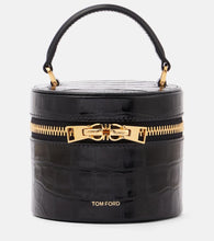 Tom Ford Audrey Mini croc-effect leather vanity bag. Shop Tom Ford Top-Handle Bags for women now.