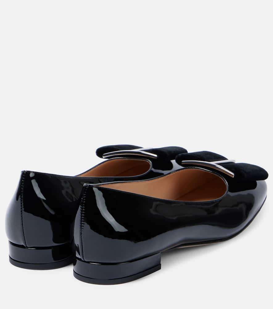 Tom Ford Audrey bow-detail patent leather ballet flats