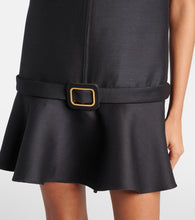 Tom Ford Belted wool and silk cr√É¬™pe minidress