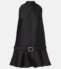 Tom Ford Belted wool and silk cr√É¬™pe minidress