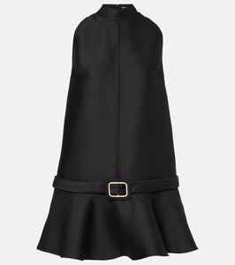 Tom Ford Belted wool and silk cr√É¬™pe minidress