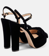 Tom Ford Brigitte 130 velvet platform sandals